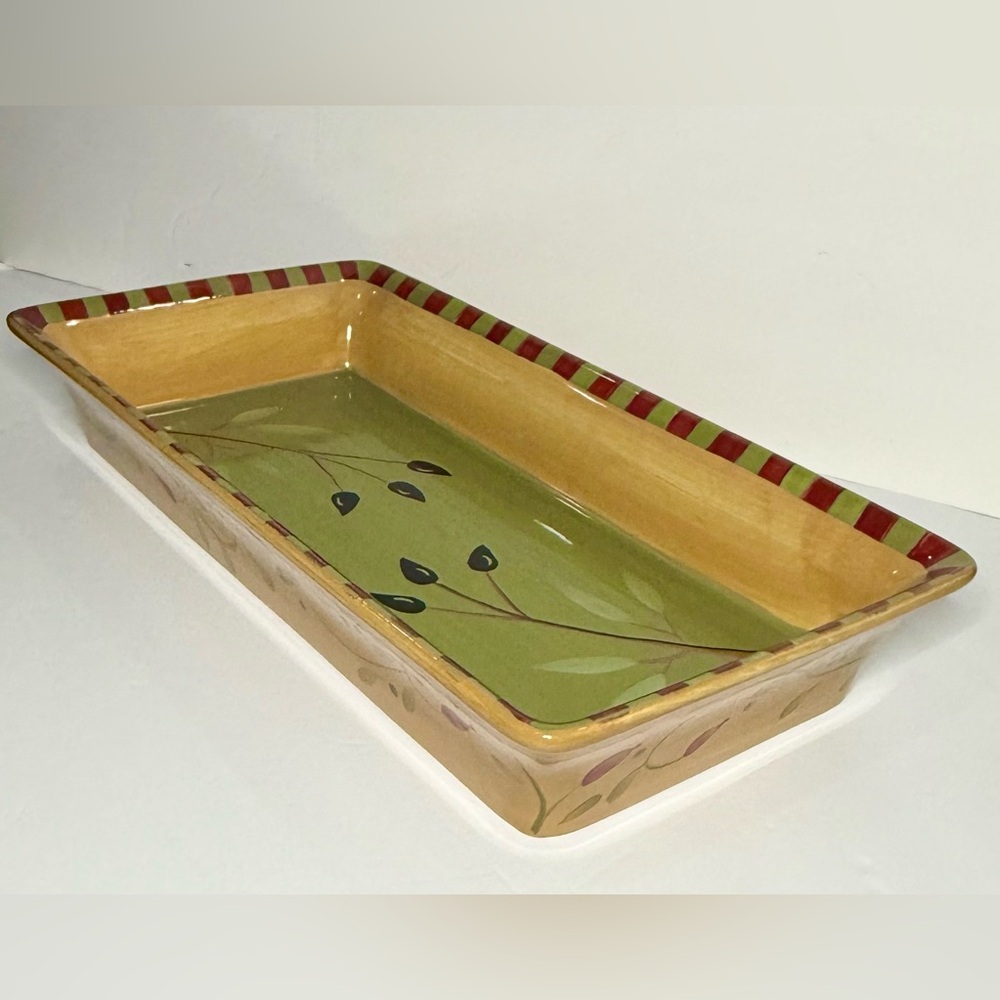Vintage Olivia Debbie Segura For Signature Ceramic Rectangular Fall Serving Dish
